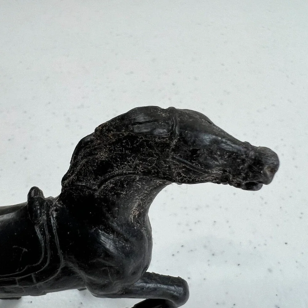 Vintage Black‎ Plastic Horse Collectible Decorative Artwork Animal Figurine